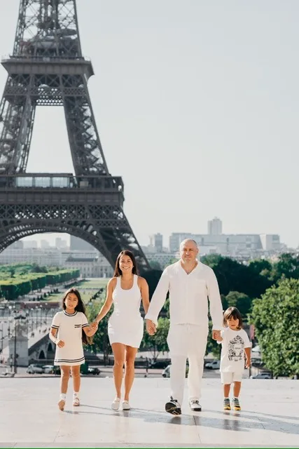 Jessica Valdman with her husband and two children, founder of Ageless Medical Aesthetics in Hollywood, Florida